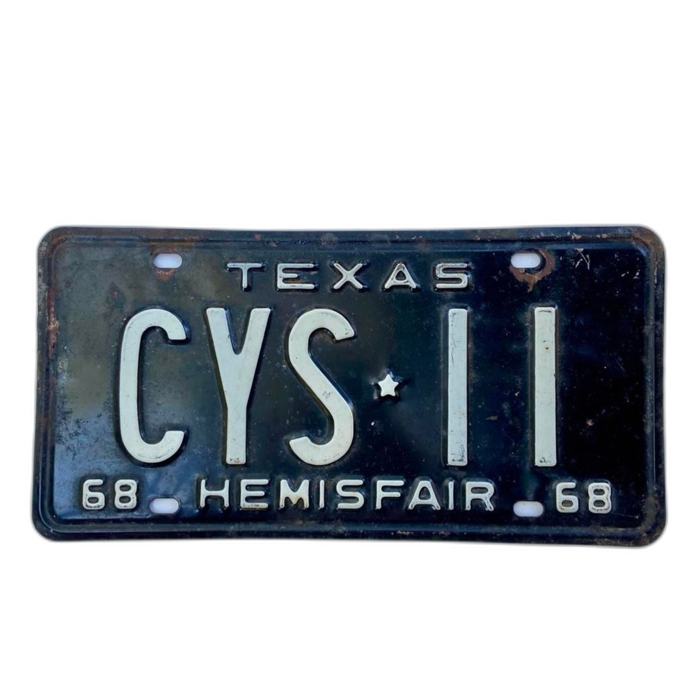 1968 Texas Hemisfair license plate